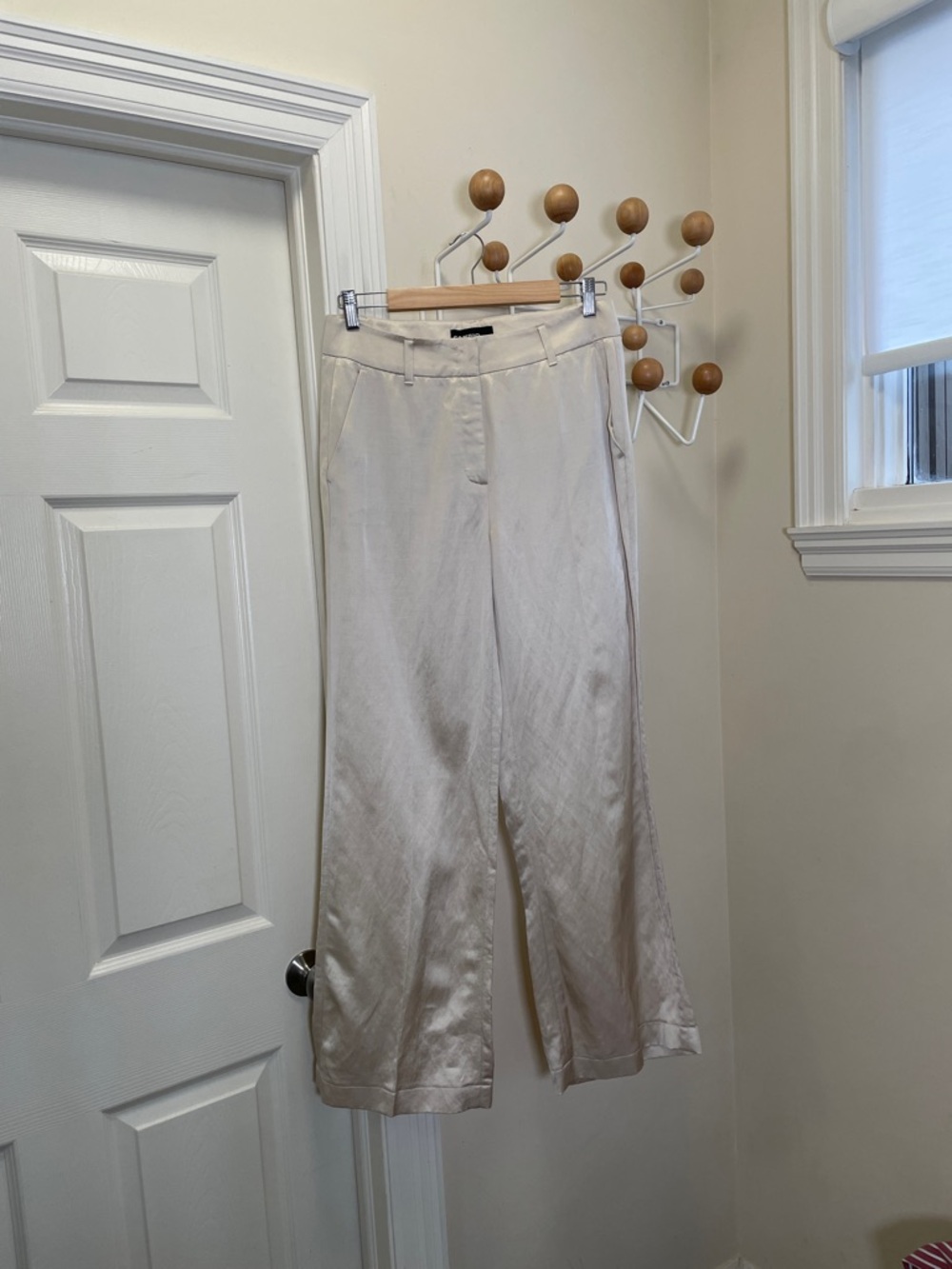 Cambio - Wide Legged Flowy Silk Pants - Cream - 6